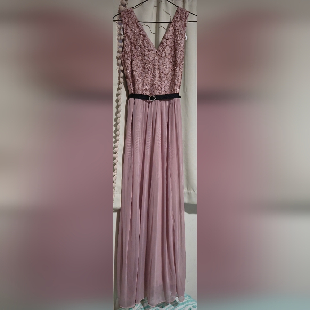 Enfocus Studio Blush Pink Lace Dress